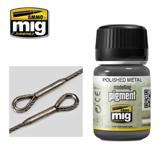 Mig Polished Metal PIGMENT Paint 35ml A.MIG-3021-Mig Polished Metal PIGMENT Paint 35ml - A.MIG-3021