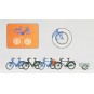PREISER_17161-Preiser 17161 Set de 4 vélos et 1 remorque