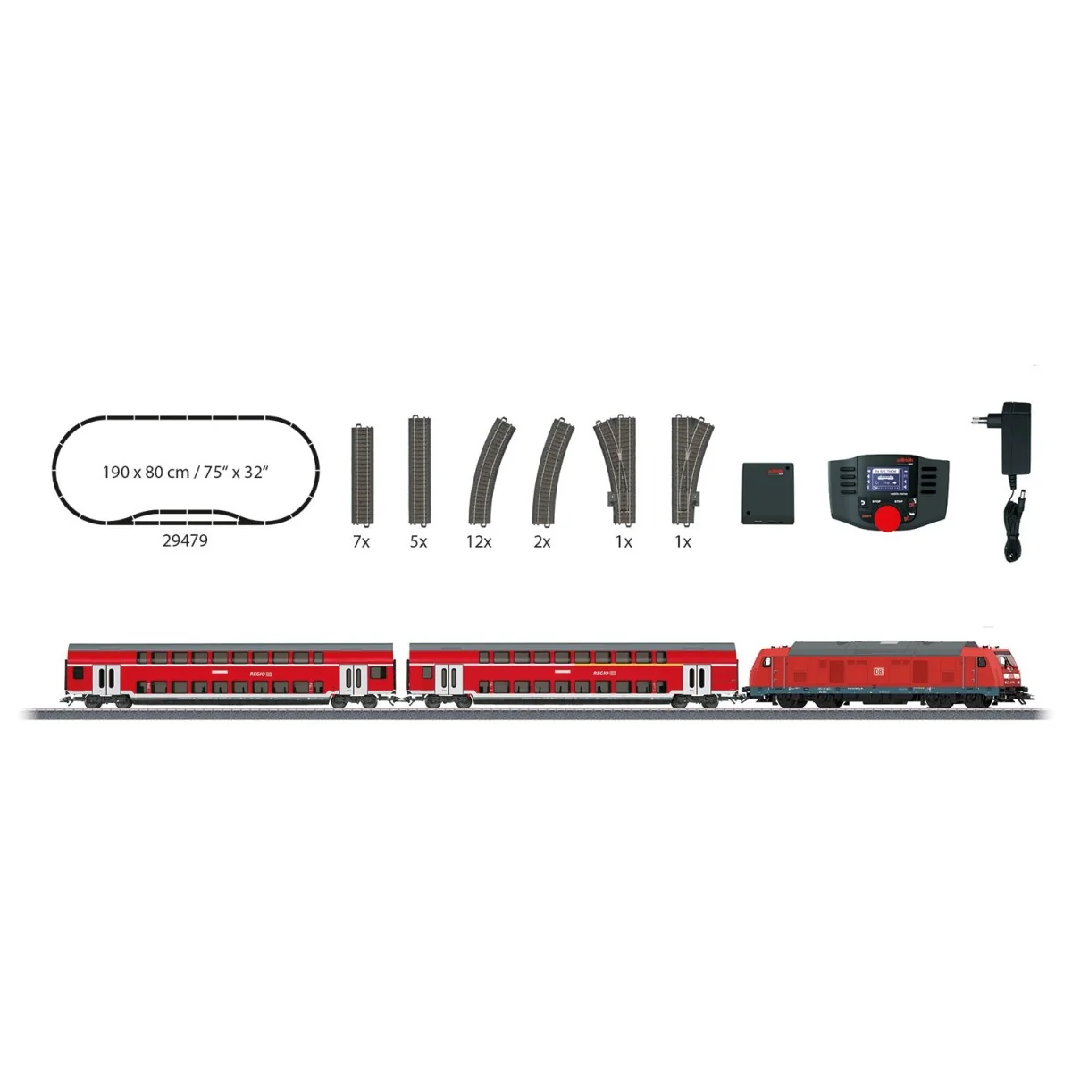 Marklin 29479 Electric Passenger Train Starter Set Series 245, DB A...