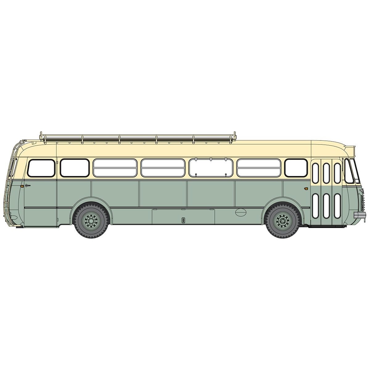 Ree Modeles CB133 Renault R4190 Coach, Green and Cream, VIENNE (38)...