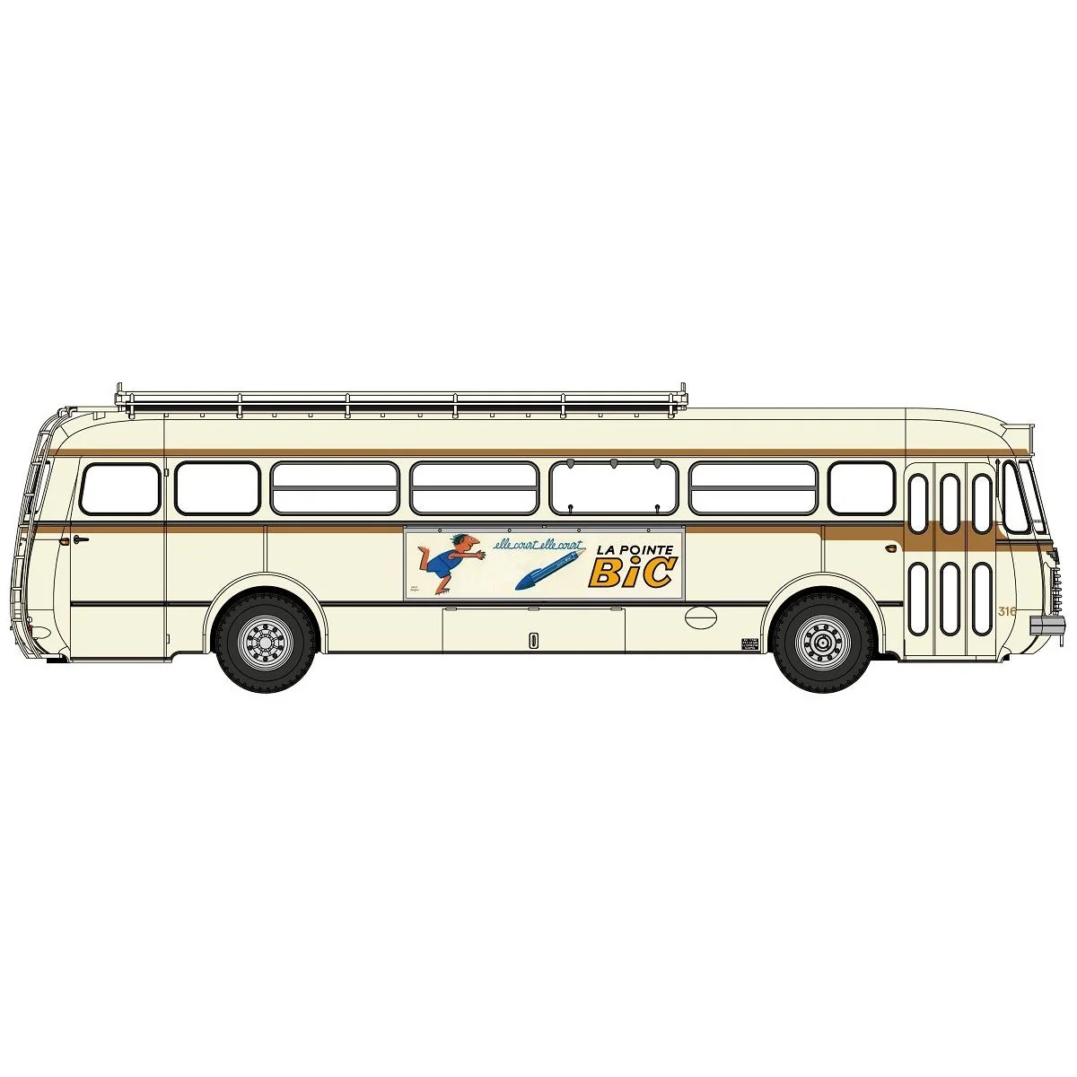 Ree Modeles CB134 Renault R4190 Coach, Cream and Brown, CEA Unirout...