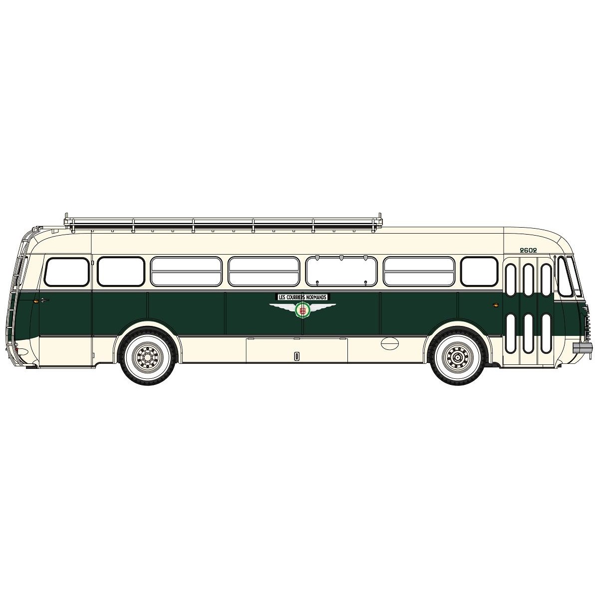 Ree Modeles CB135 Renault R4190 Coach, Green and Cream, TRANSCAR, L...