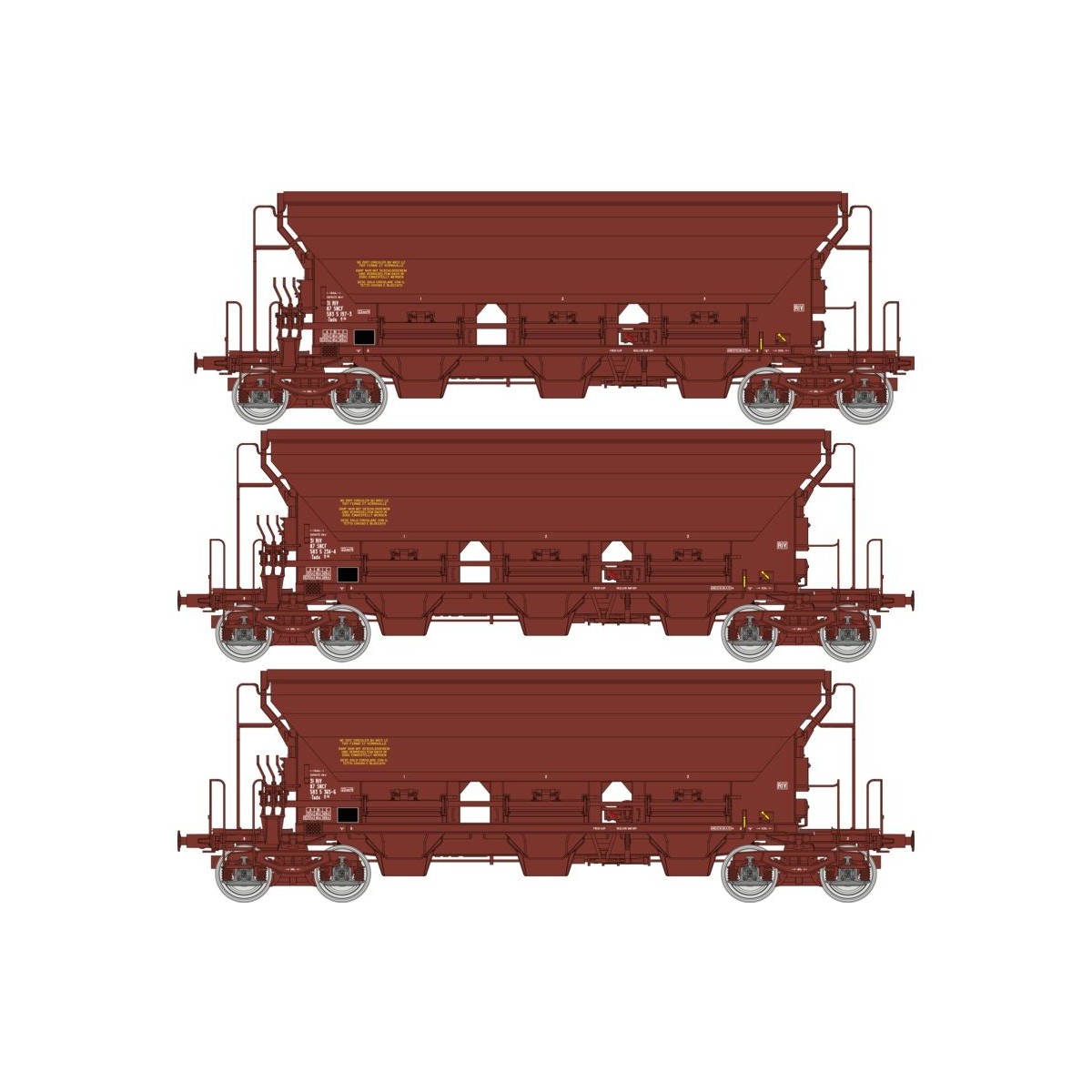Ree modeles WB841 Set de 3 wagons trémies T8 Tads, SNCF, ep. IV Ree Modeles WB-841 - 6