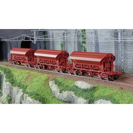 WB-841-Ree models WB841 Set of 3 T8 Tads hopper wagons, SNCF, ep. IV