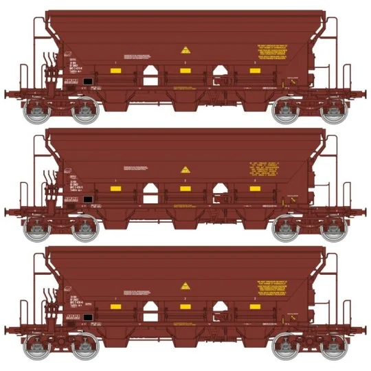 WB-844-Ree models WB844 Set of 3 T8 Tadkks hopper wagons, SNCF, ep. IV-V