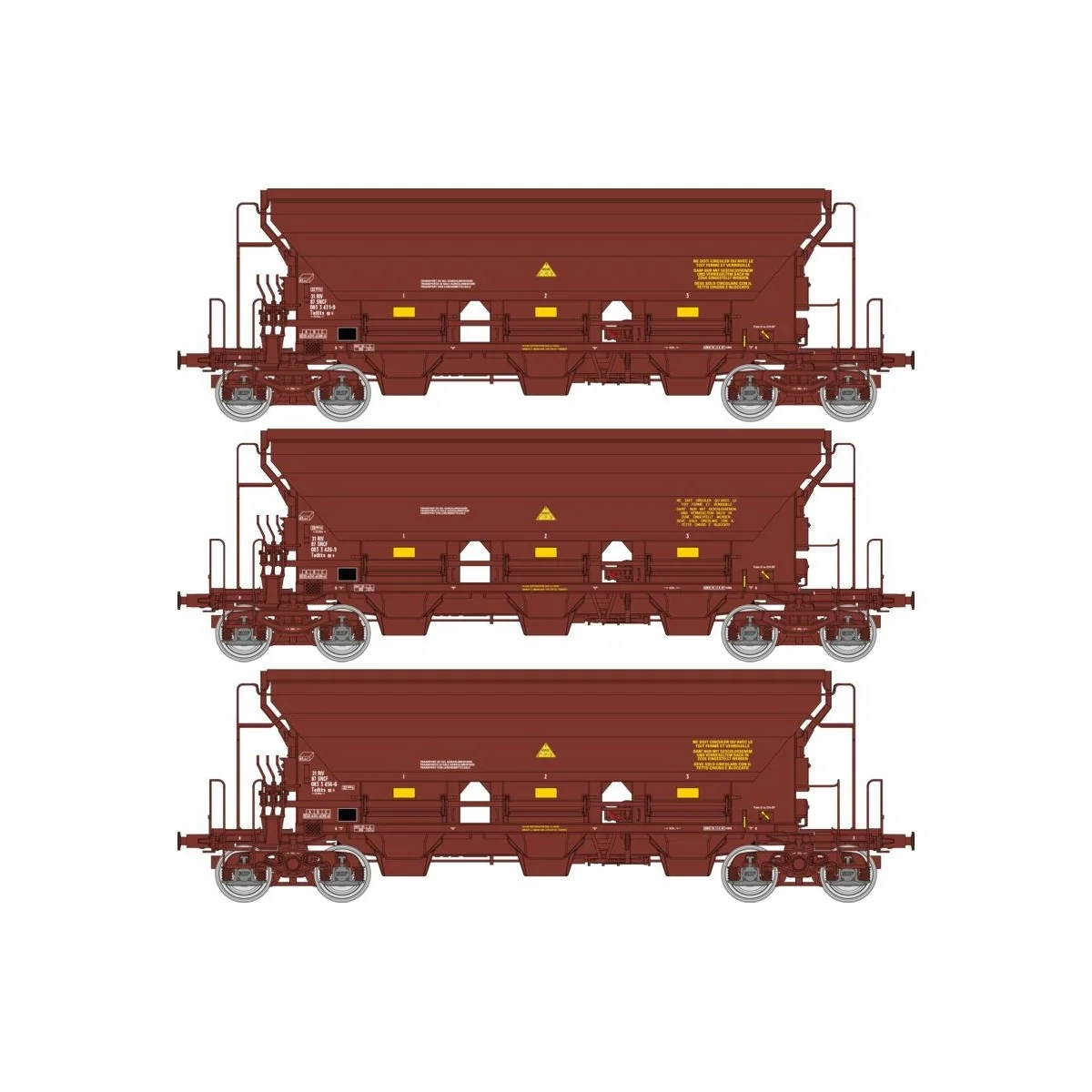 Ree models WB844 Set of 3 T8 Tadkks hopper wagons, SNCF, ep. IV-V -...