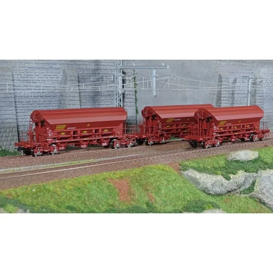WB-844-Ree models WB844 Set of 3 T8 Tadkks hopper wagons, SNCF, ep. IV-V