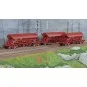 Ree models WB847 Set of 3 T8 hopper wagons Tadkks, SNCF, ep. VI WB-847-Ree models WB847 Set of 3 T8 hopper wagons Tadkks, SNCF, ep. VI