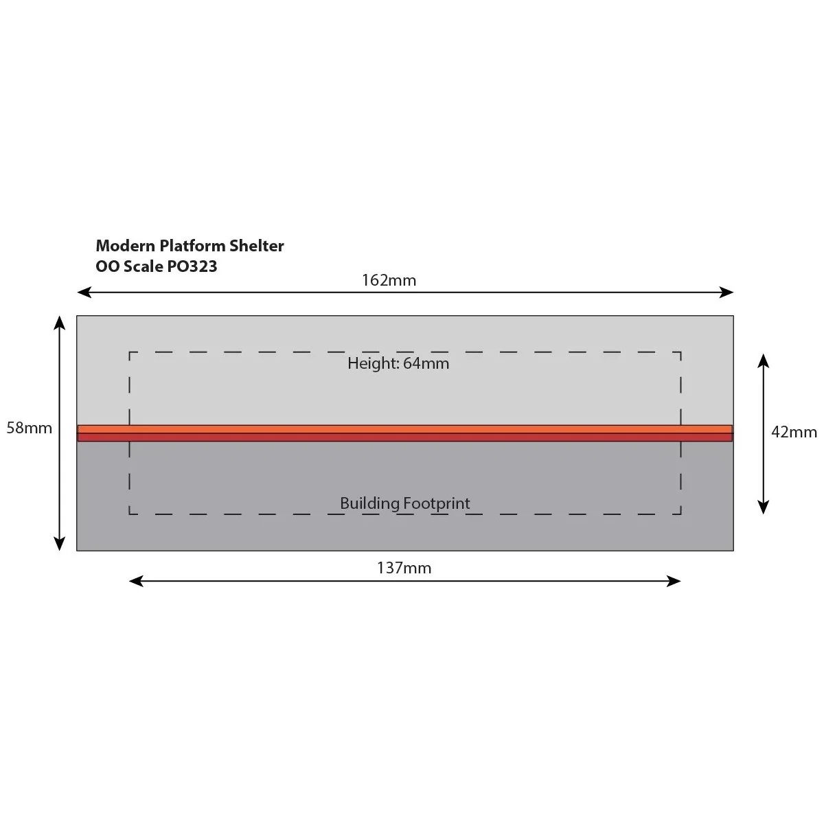 Metcalfe PO323 Maquette, Abri de plateforme moderne Metcalfe MET-PO323 - 3