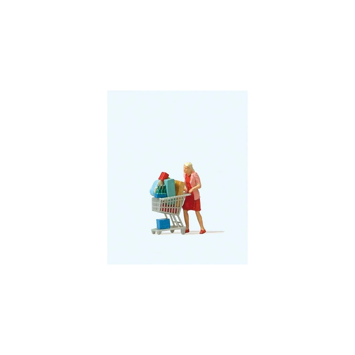 Preiser 28081 figure, Woman with shopping cart
