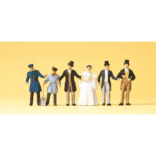 Preiser_12046-Preiser 12046 Figures, locomotive drivers, stokers and passengers