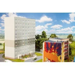 Faller 130802 Maquette, Complément pour HLM en préfabriqué P2 Faller Faller_130802 - 1