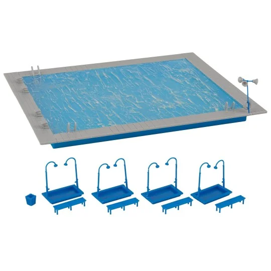 Faller_190136-Faller 190136 Model Kit, Promotional Set for Leisure Centers