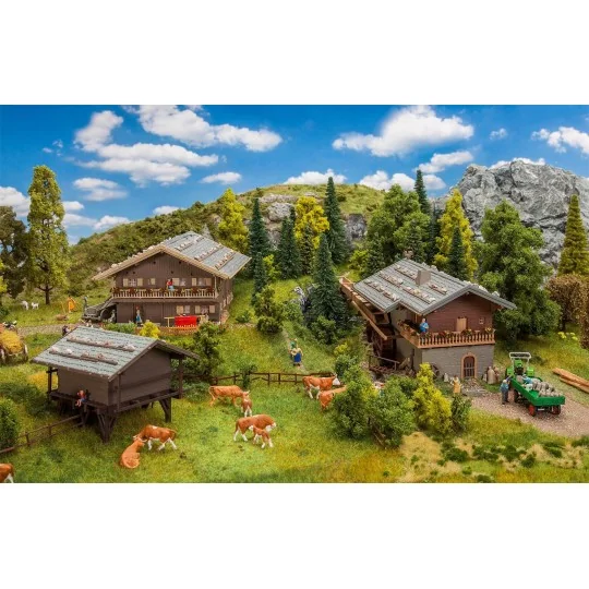 Faller_190139-Faller 190139 Model Kit, Promotional Set Alpine Village