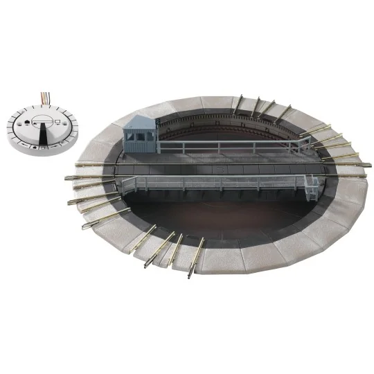 Fle_6154-Fleischmann 6154 Motorized turntable with control station 183mm