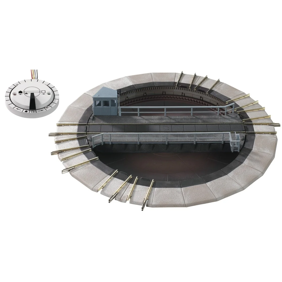 Fleischmann 6154 Motorized turntable with control station 183mm - F...