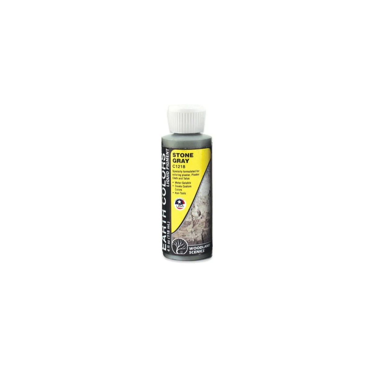 Woodland Scenics C1218 Stone Grey Decorative Paint 118ml - WC_1218