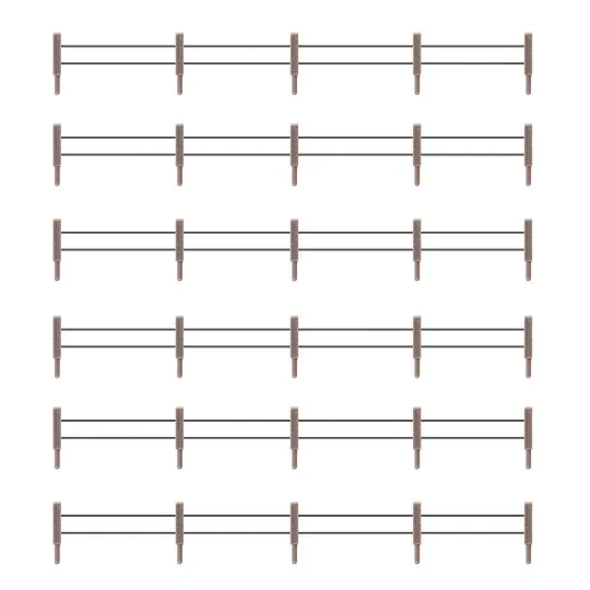 Faller_180432-Faller 180432 Model Kit, Metal Fence with Concrete Posts