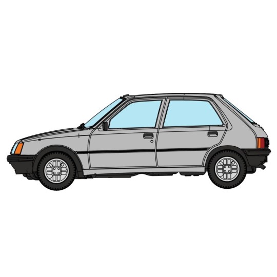 CB-148-Ree Modeles CB148 Peugeot 205 GE Car, Metallic Grey