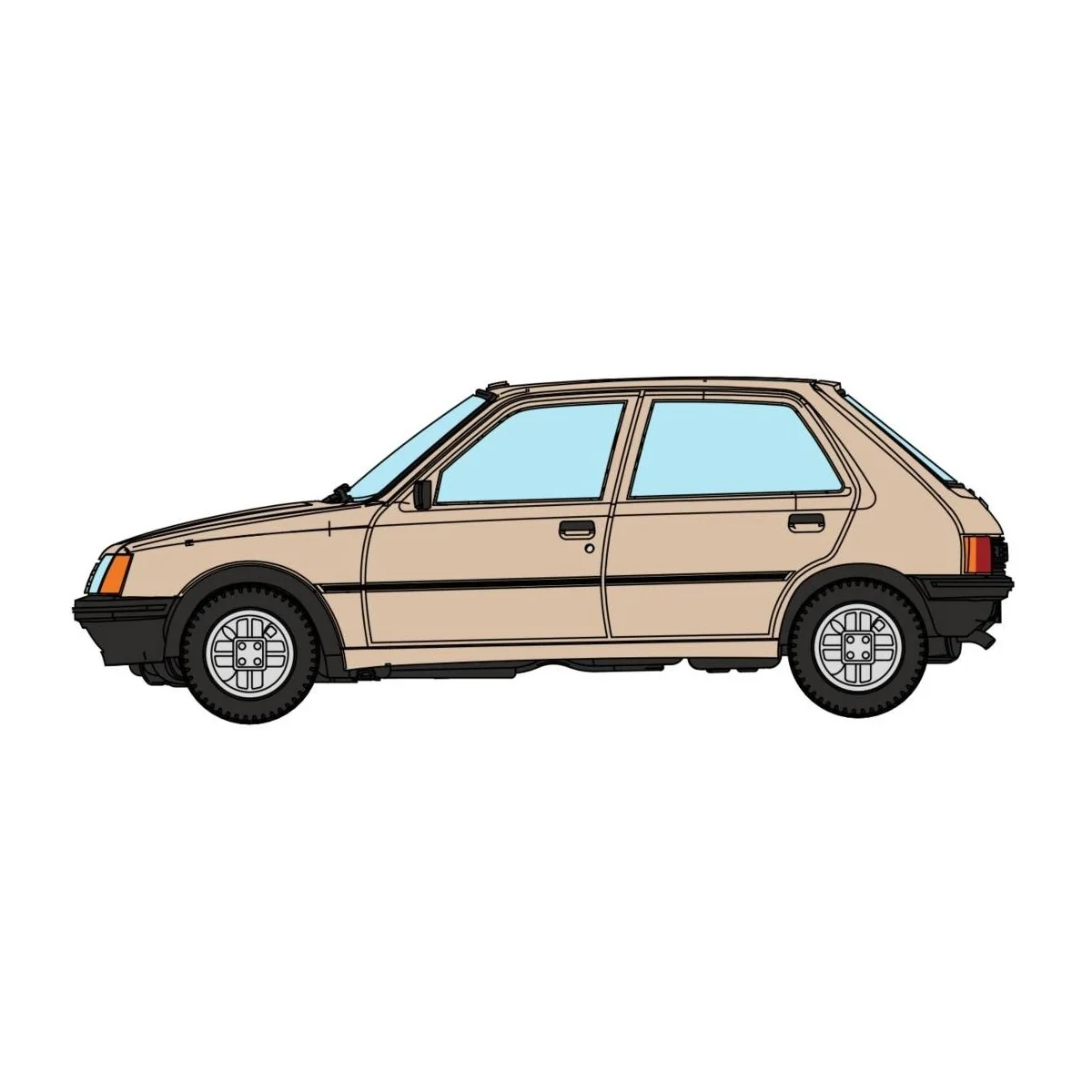 Ree Modeles CB150 Voiture Peugeot 205 GE, Beige "Antilope" Ree Modeles CB-150 - 2