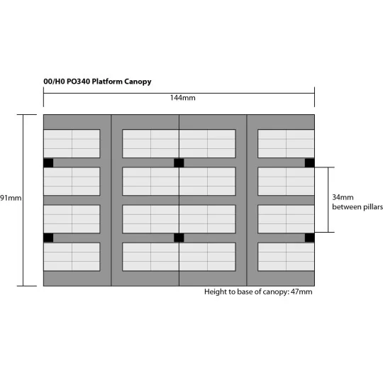 MET-PO340-Metcalfe PO340 Maquette, Abri de plateforme
