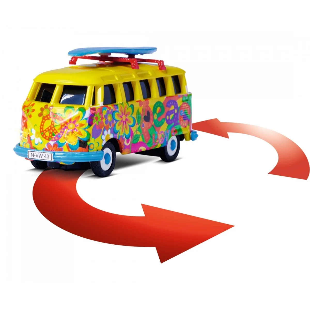 Bus Volkswagen T1 Flower Power 2.4GHz RTR 1/87 Carson - 500504150