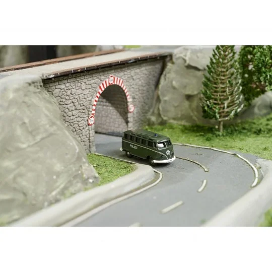 500504152-Set de 2 Bus Volkswagen T1 Police et Ambulance 2.4GHz RTR 1/87 Carson