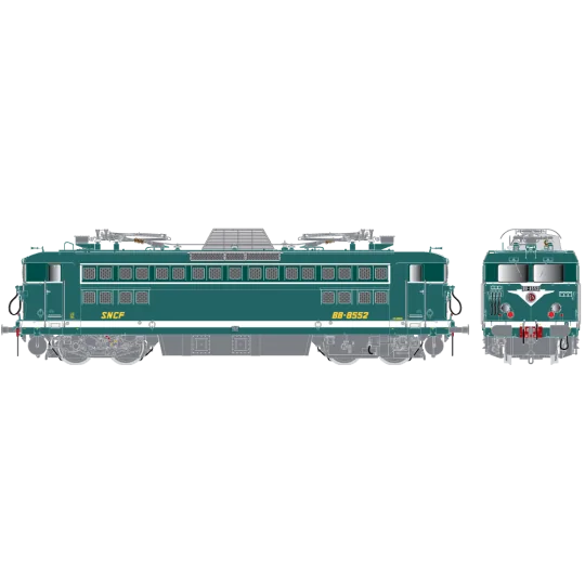 R37_HO41073DS-R37 HO41073DS BB 8552 electric locomotive, SNCF, green, Les Aubrais, digital sound