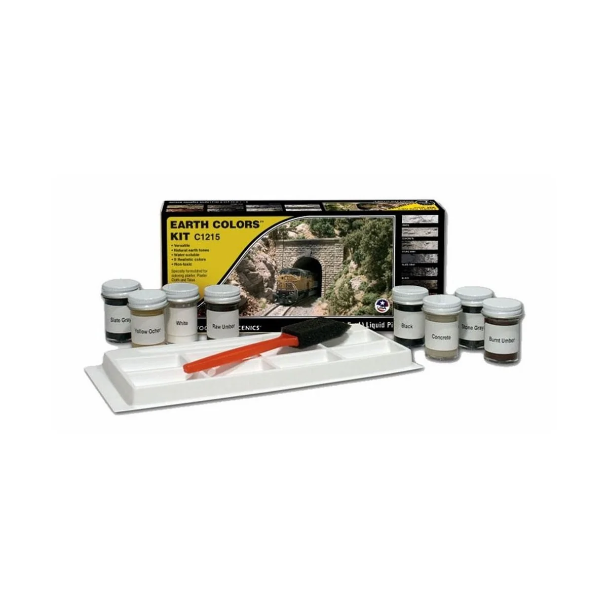Woodland Scenics C1215 Paint Kit 5 pots of earth decor 29.5ml - Woo...