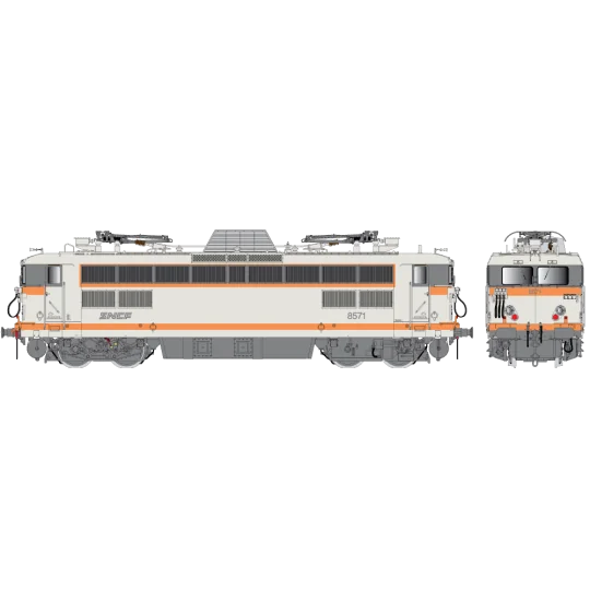 R37_HO41078DS-R37 HO41078DS BB 8571 electric locomotive, SNCF, Concrete Grey, Venissieux, digital sound