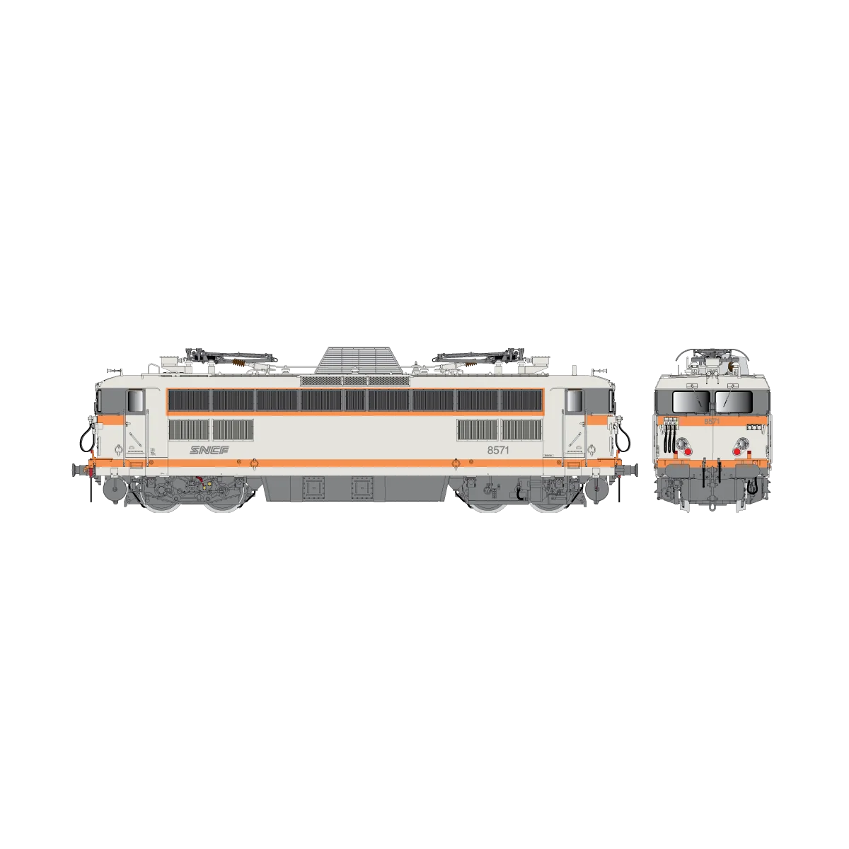 R37 HO41078DS Locomotive électrique BB 8571, SNCF, Gris béton, Venissieux, digital sonorisée Rail 37 - R37 R37_HO41078DS - 4