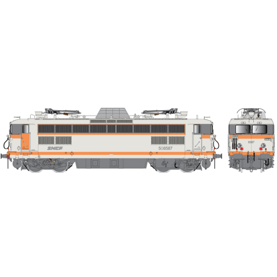 R37_HO41079DS-R37 HO41079DS BB 8587 electric locomotive, SNCF, Concrete Grey, Dijon-Perrigny, digital sound