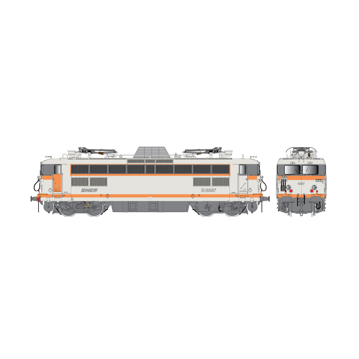 R37 HO41079DS BB 8587 electric locomotive, SNCF, Concrete Grey, Dij...