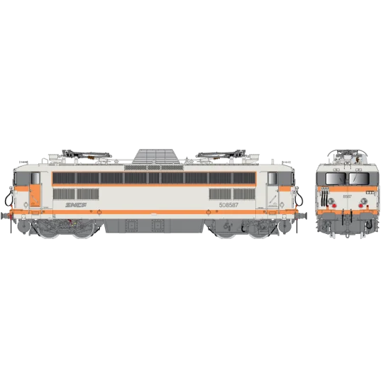 R37_HO41079-R37 HO41079 Locomotive électrique BB 8587, SNCF, Gris béton, Dijon-Perrigny