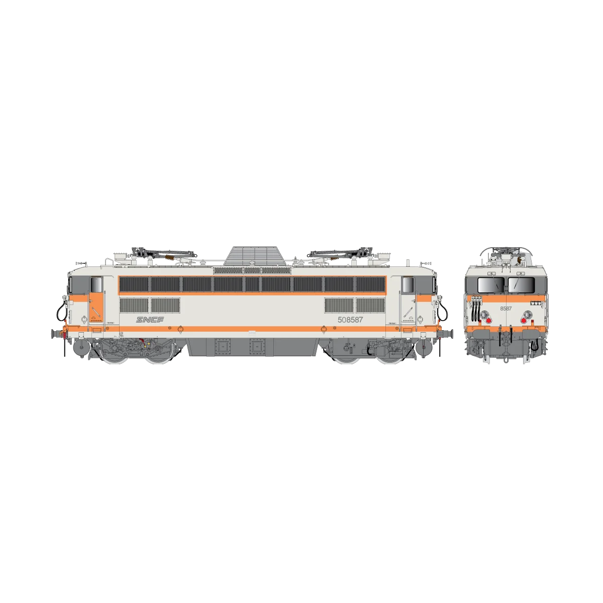 R37 HO41079 Locomotive électrique BB 8587, SNCF, Gris béton, Dijon-Perrigny Rail 37 - R37 R37_HO41079 - 4