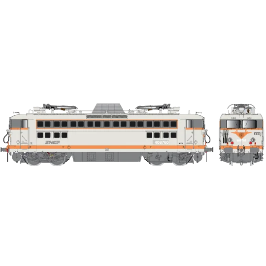 R37_HO41080DS-R37 HO41080DS Coupling of electric locomotives BB 408760 + BB 408784, SNCF, Concrete Grey, Chambéry, digital sound