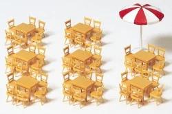 Preiser 17201 Kit of 8 tables 48 chases and 1 parasol Ho - Preiser ...