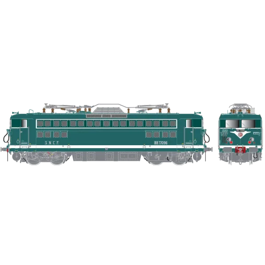 R37_HO41084-R37 HO41084 Electric locomotive BB 17096, SNCF, green, Lens