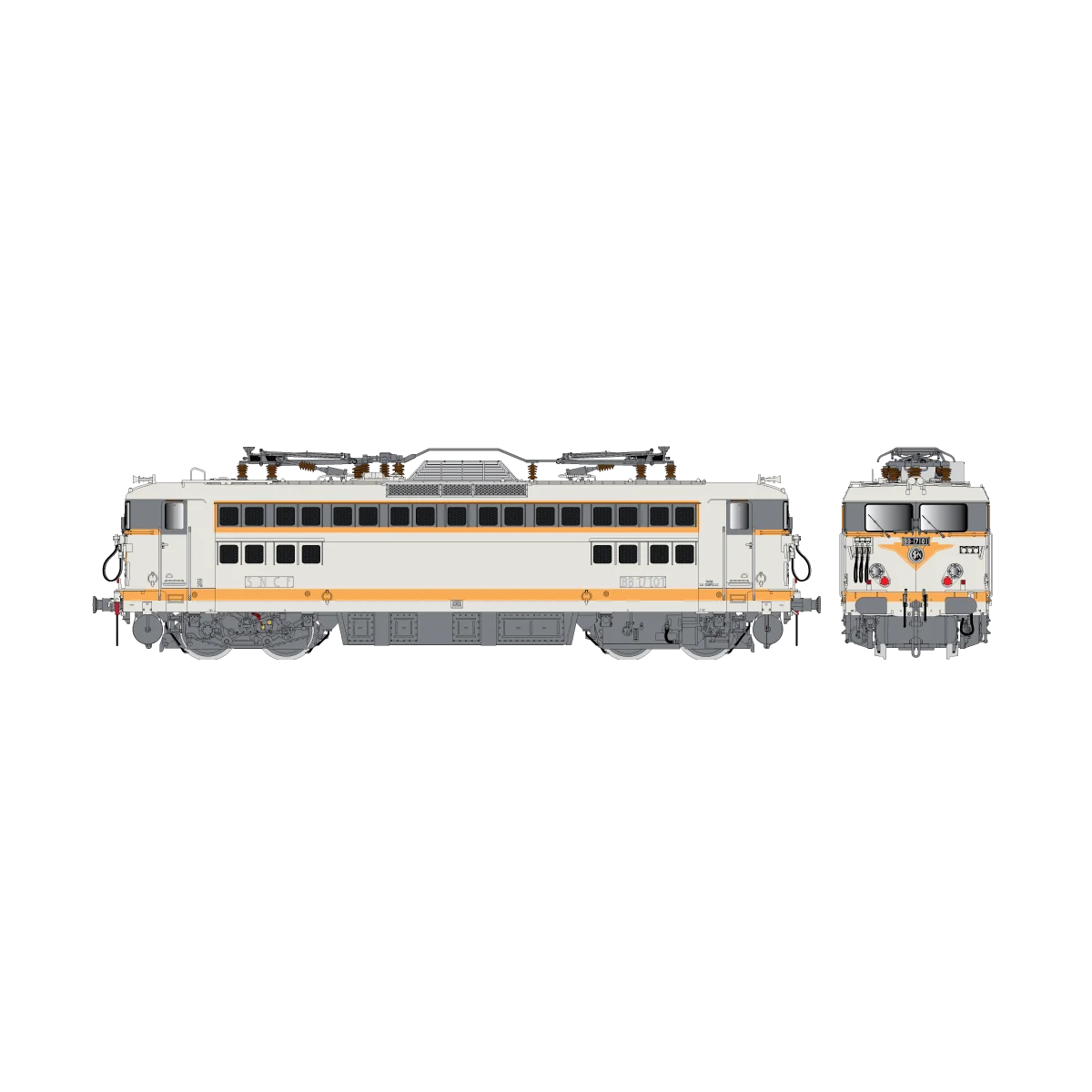 R37 HO41085DS BB 17101 electric locomotive, SNCF, green, La Chapell...