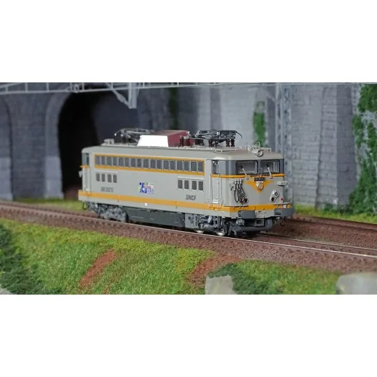 R37_HO41089DS-R37 HO41089DS Locomotive électrique BB 20213, SNCF, gris béton, 75ans du BLS, digital sonorisée