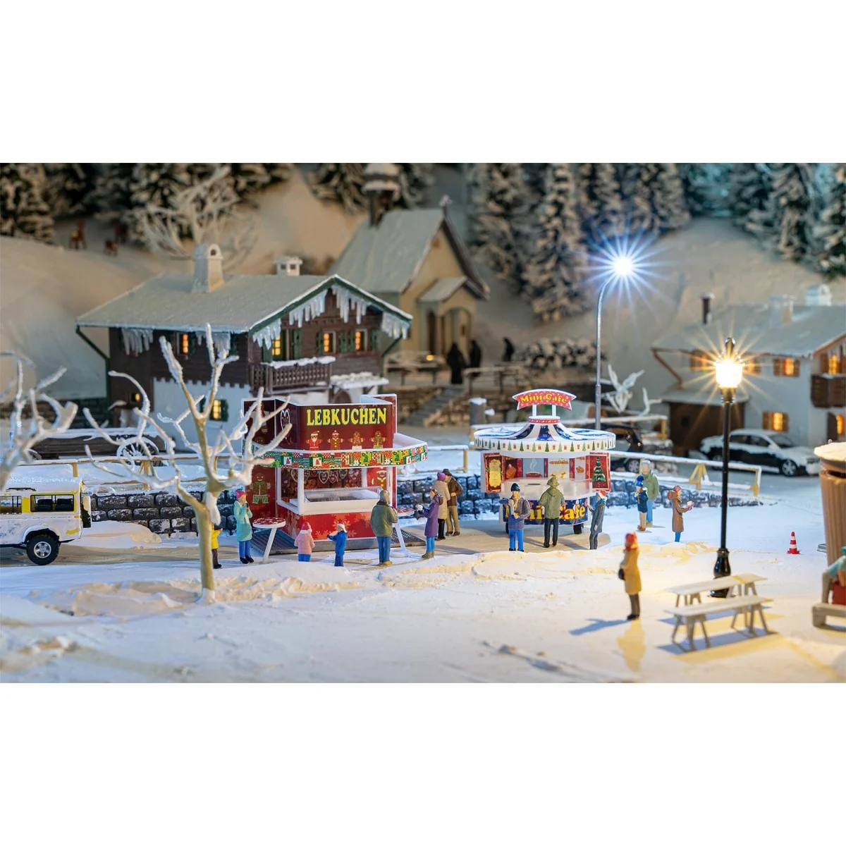 Faller 134001 Model Kit, 2 Christmas Market Stalls - Faller_134001