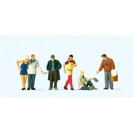 Preiser_10591-Preiser 10591 Figures, pedestrians in the street - Preiser_10591