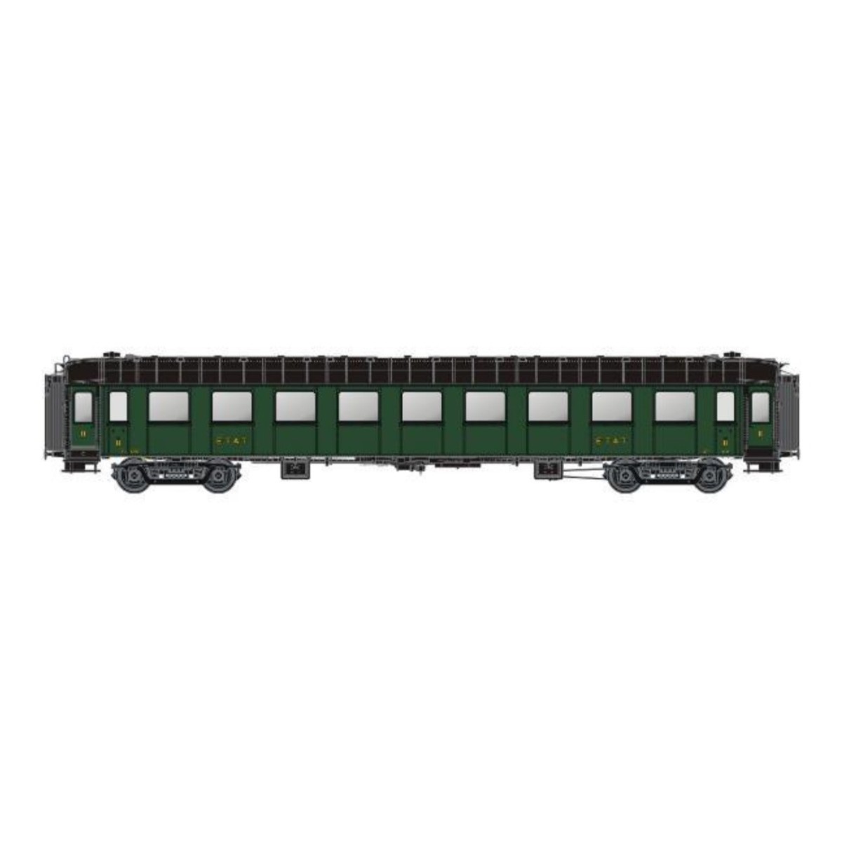 Models Word 40928 OCEM RA Cars, B9 yfi, green, black roof and chass...