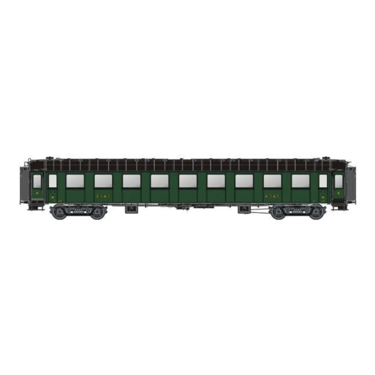Models Word 40928 Voitures OCEM R.A., B9 yfi, vert, toit et châssis noir, ETAT Models World MW_40928 - 3
