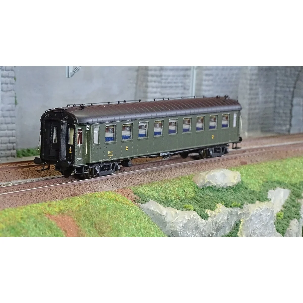 Models Word 40930 Voitures OCEM R.A., B9 myfi, ex Etat, région ouest, Marquage 1950-56, SNCF Models World MW_40930 - 1