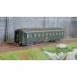 MW_40934-Models Word 40934 Voitures OCEM R.A., B9, vert 301, châssis gris, marquage UIC, SNCF
