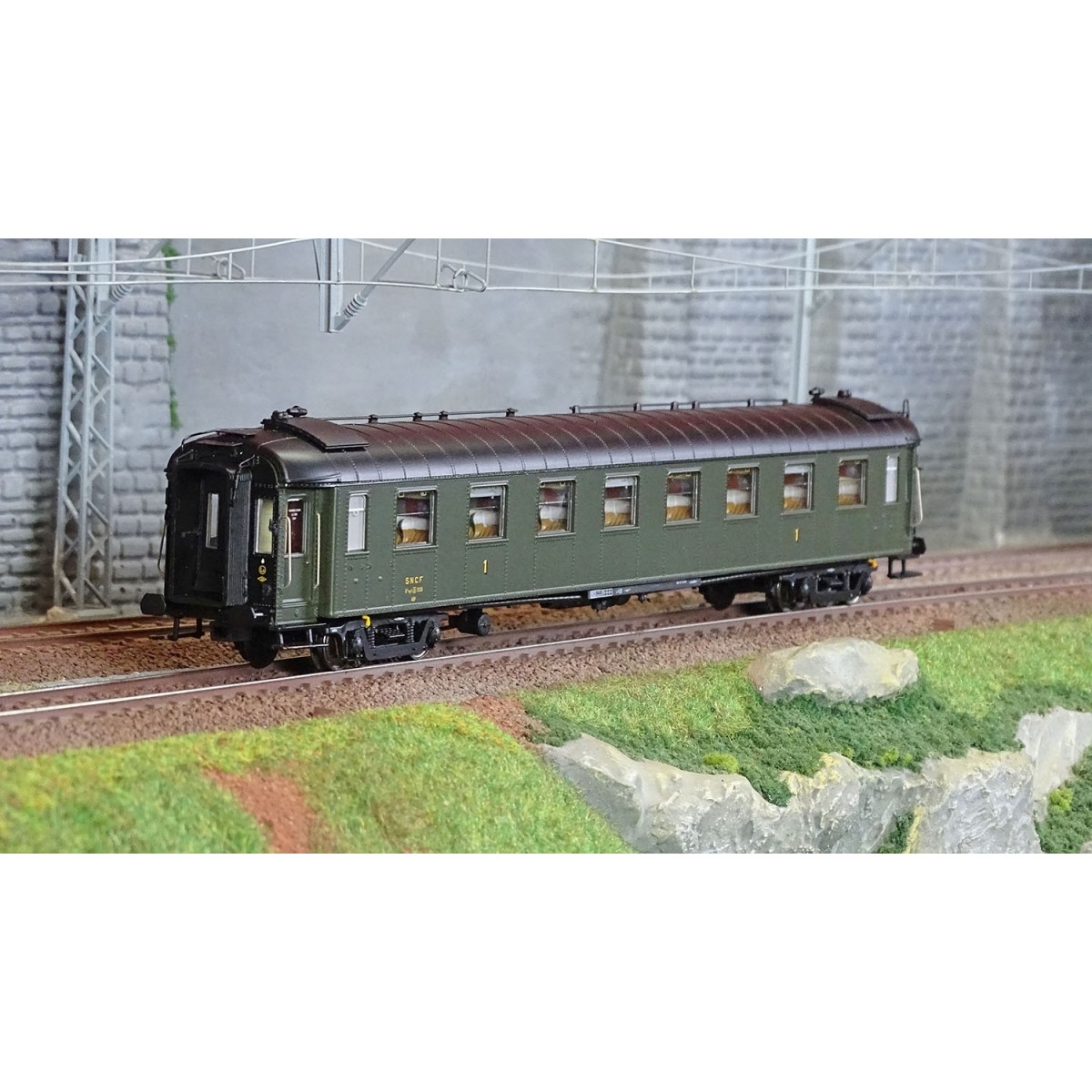 Models Word 40936 Voitures OCEM R.A., A8 myfi, vert, région sud-est, Marquage 1938, SNCF Models World MW_40936 - 1