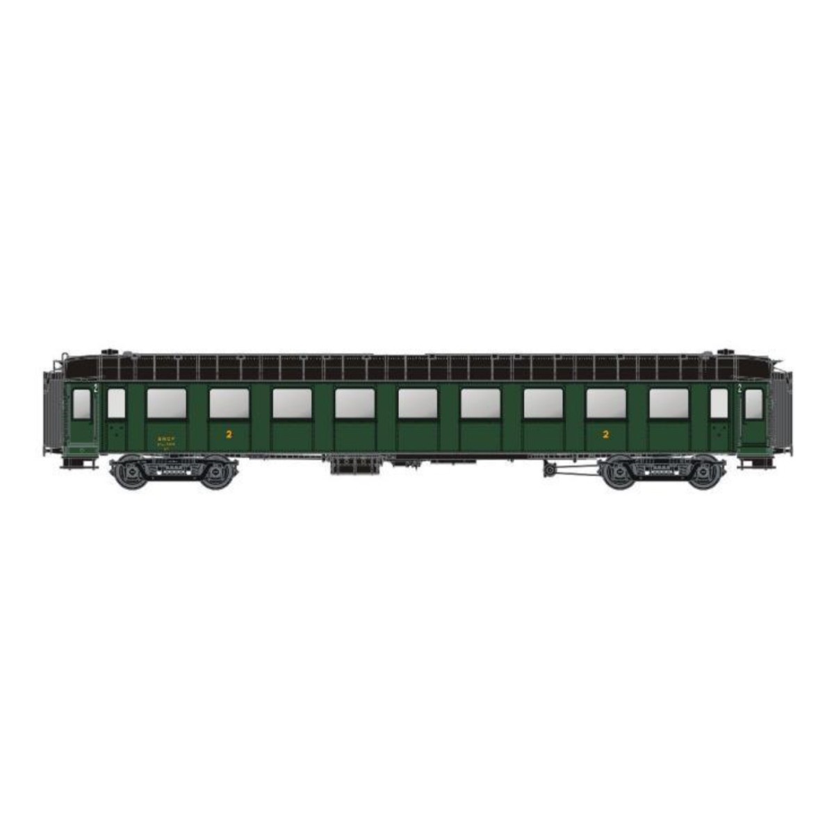 Models Word 40937 Voitures OCEM R.A., B9 myfi, vert, région sud-est, Marquage 1938, SNCF Models World MW_40937 - 3