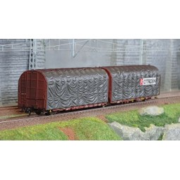 Jouef HJ6253 3-axle covered wagon, Lailps type, SNCF, brown/grey li...