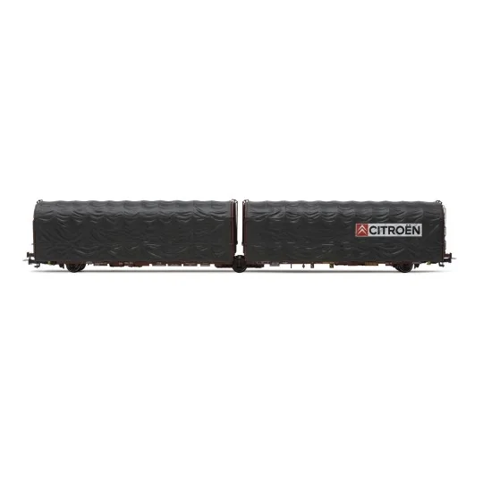 Jouef HJ6253 3-axle covered wagon, Lailps type, SNCF, brown/grey li... HJ6253-Jouef HJ6253 3-axle covered wagon, Lailps type, SNCF, brown/grey livery, Citroën